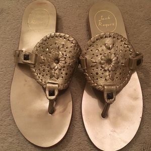Jack Rogers Georgica Sandal, platinum, size 6